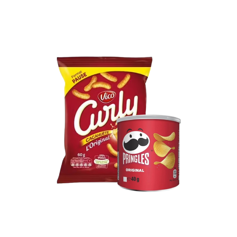 Pack Croustillant Mix – Curly + Pringles
