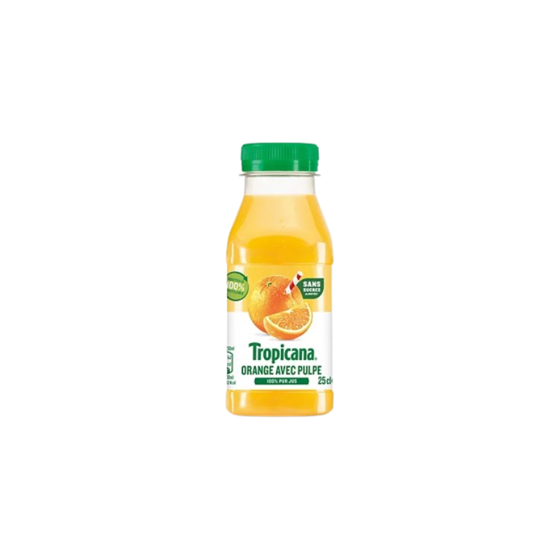 Tropicana Jus d’Orange avec Pulpe – Bouteille PET 25 cl